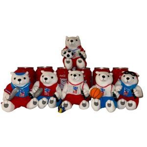 🆕Vintage Coca Cola Plush Polar Bears 2004